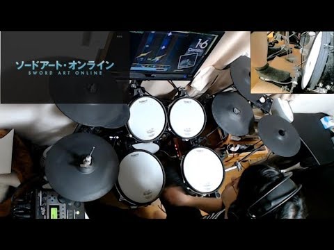 【DTXmania・演奏158】Crossing field [LiSA] 【ソードアート・オンライン：OP】　電子ドラムkey↓↓