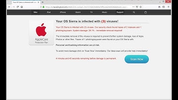 “Your OS Sierra is infected with 3 viruses!” Scam - Remove It