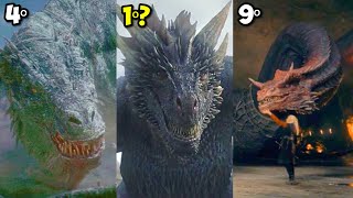 RANKING DOS 10 MAIORES DRAGÕES DE HOUSE OF THE DRAGON/GAME OF THRONES! - VHAGAR, DROGON, CARAXES...