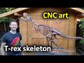 CNC carving a huge T-rex skeleton with the Shapeoko XXL