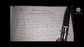 method of least square-(alternative method)-time series analysis
