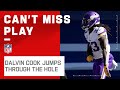 Dalvin Cook Bounces Outside & Jumps Through the Hole to Score