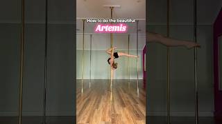 The beautiful Artemis Pole Trick on Spinning Pole Intermediate Pole Move #spinningpole #shorts