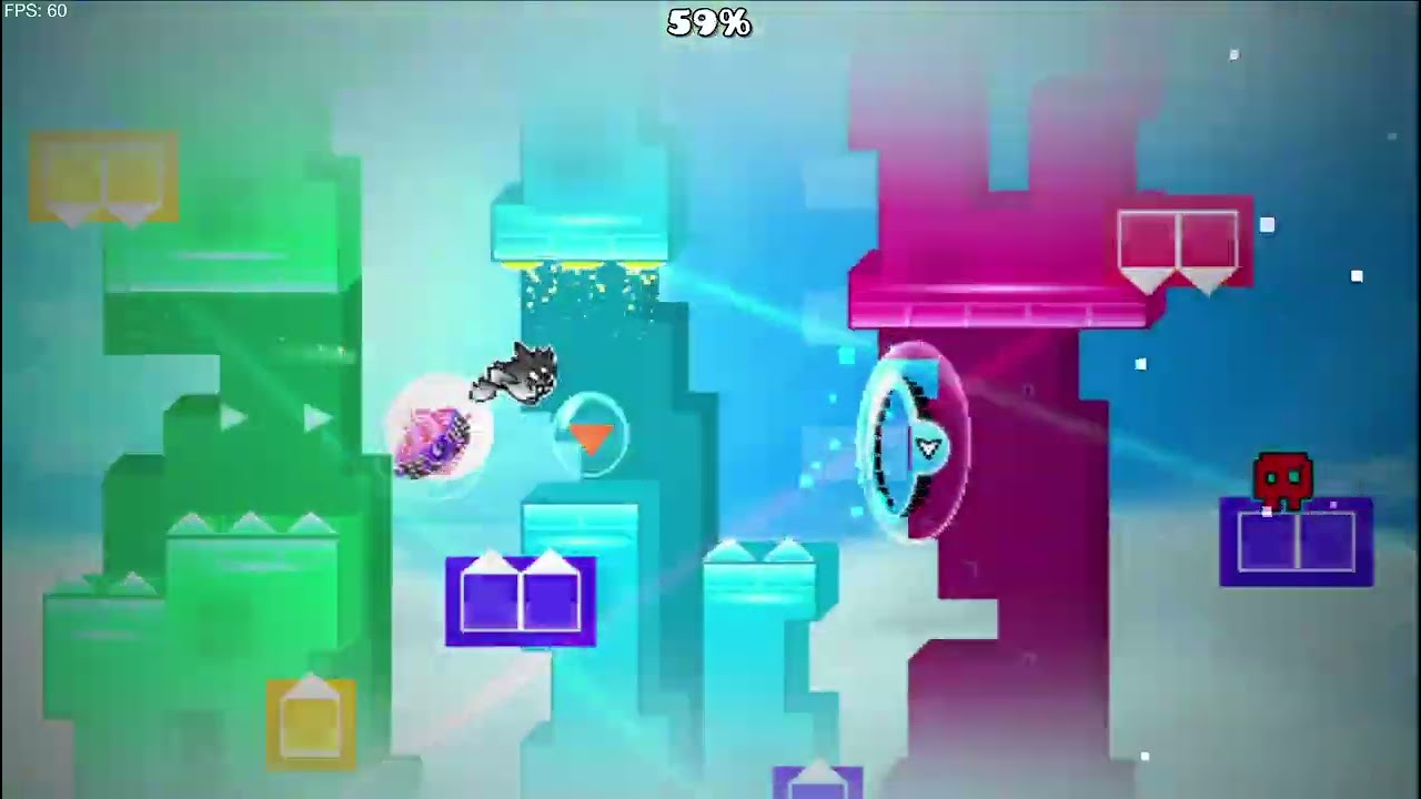 AERO BLUE VISTA by hauxz (easy demon) with coin | Geometry dash