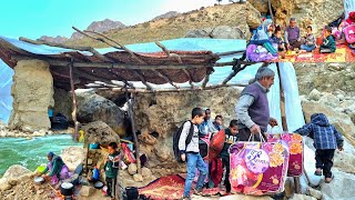 Single Mother With Four Kids By A Wild River Shelter Rebuild Cooking In Zagros