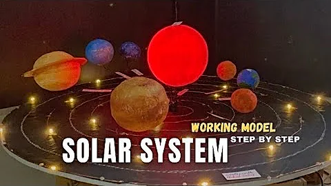 Solar System working model with thermocol balls science working model crafts with Nakul Sahu 