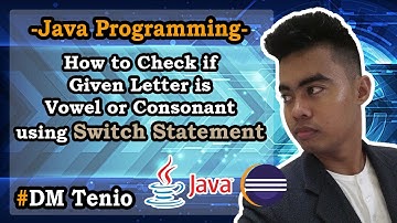 How to Check if Given Letter is Vowel or Consonant using Switch Statement in Java