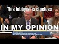 Charlie Brown gives lobbyist-style answer to Senator Marko Liias