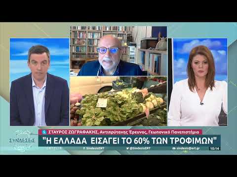 Στ. Ζωγραφάκης: «Η Ελλάδα εισάγει το 60% των τροφίμων» | 28/03 | ΕΡΤ