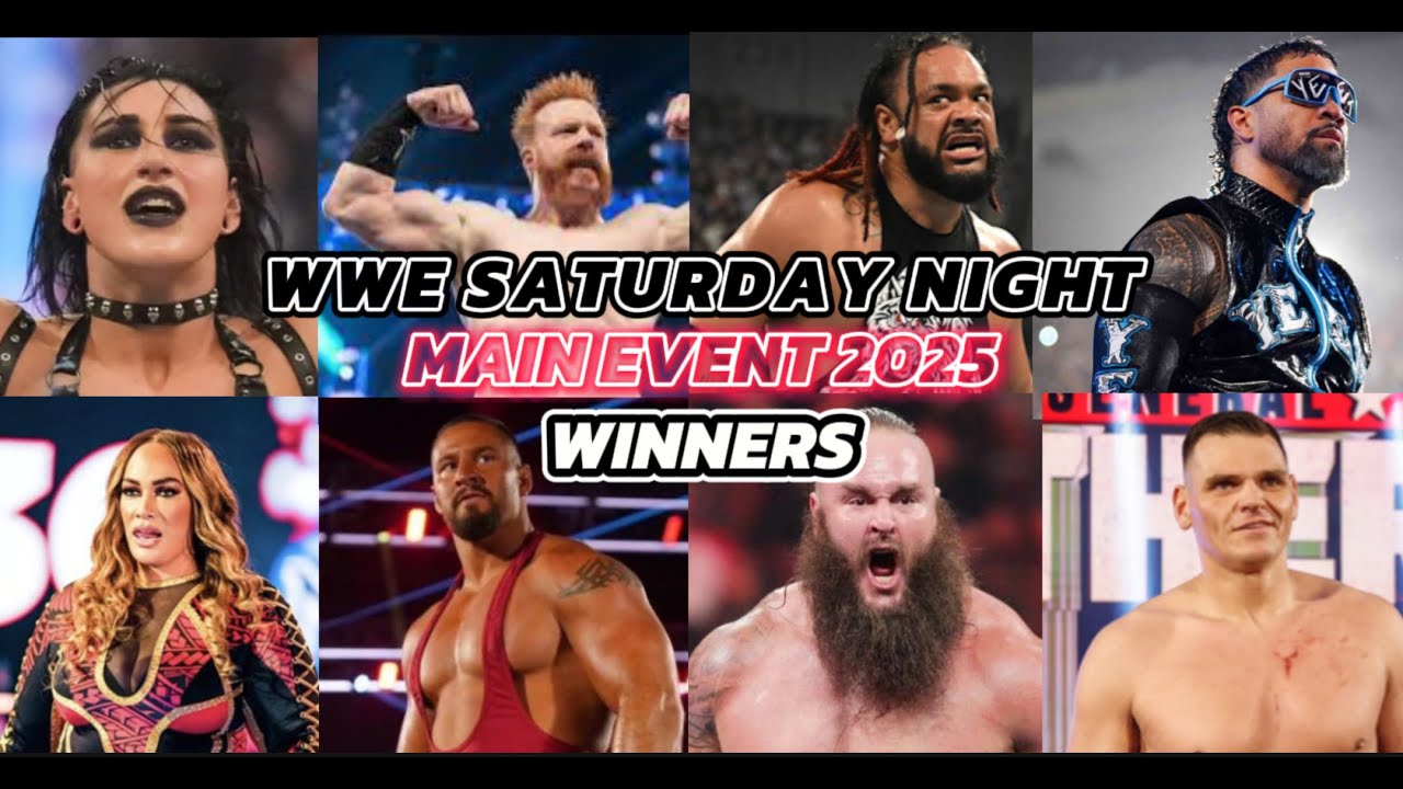 WWE SATURDAY NIGHT MAIN EVENT 2025 WINNERS #wwe #wwewrestler #wrestling ...