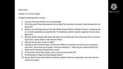 Class 5 ..Evs .. Chapter 11...Sunita in Space...Q&A discussion video