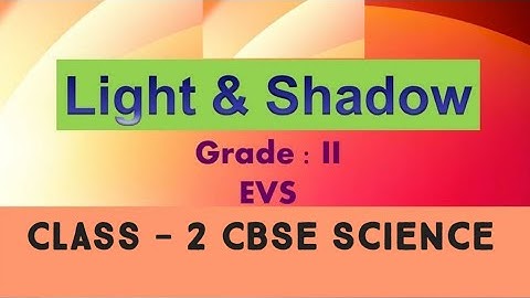 Light & Shadow ( EVS Grade 2) CBSE Syllabus Class 2 Science