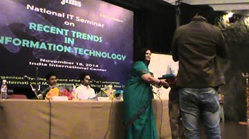 Devanshu Shukla at National Seminar on Recent Trends in IT organized by JIMS Vasant Kunj