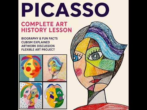 Picasso Art Lesson for Kids, Cubism Explained + 4 Creative Portrait Projects Elementary Art