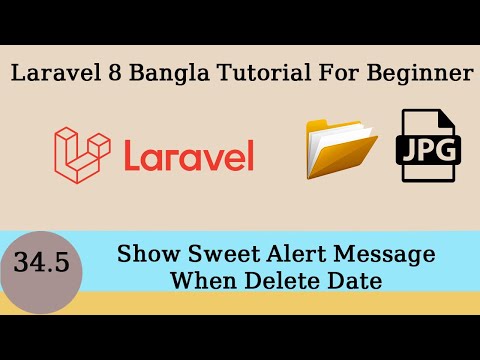 Use Sweet Alert Message When Delete Data | Laravel Bangla Tutorial | Part 34.5 | Moneruzzaman