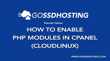 How to enable PHP modules in cPanel (CloudLinux) - www.gossdhosting.com