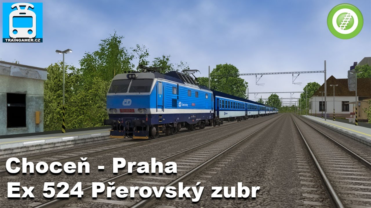 Open Rails Ex Rail Open Rails: Ex 524 Přerovský zubr (Choceň - Praha) - YouTube
