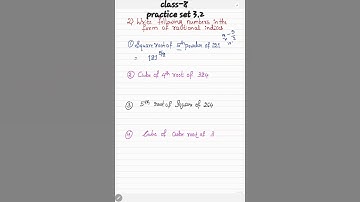 #practice set 3.2 #number from rational indices #maths #class-8 #indices &cube  root #youtubeshorts