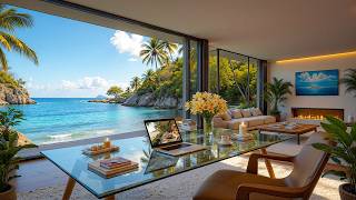 Beautiful Jazz & Fireplace In Morning Summer For Good Mood | Soft Jazz For Meditation & Calm screenshot 4