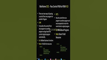 Mainframe CICS Pass Control PGM to PGM #kumaritchannel #mainframe #cics
