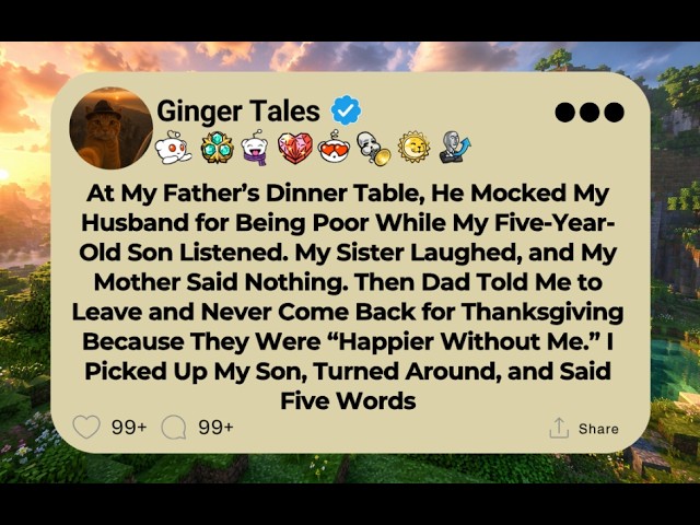 „Warum ist dein Papa so arm?“ — das fragte mein Vater meinen fünfjährigen Sohn am Thanksgiving-Tisch, während meine Schwester lachte und meine Mutter schwieg. Als ich meinen Sohn nahm und gehen...
