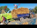 Two Tractor One Rice Paddy Thrasher/Dhan Thrasher Ki Settings/Kesari Machine/Surjeet Thresher Video
