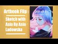 Artbook flip sketch with asia by asia ladowska
