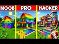 RAINBOW HOUSE Build Battle In Minecraft - NOOB VS PRO CHALLENGE - Maizen Mizen Mazien Parody Mp3 Song
