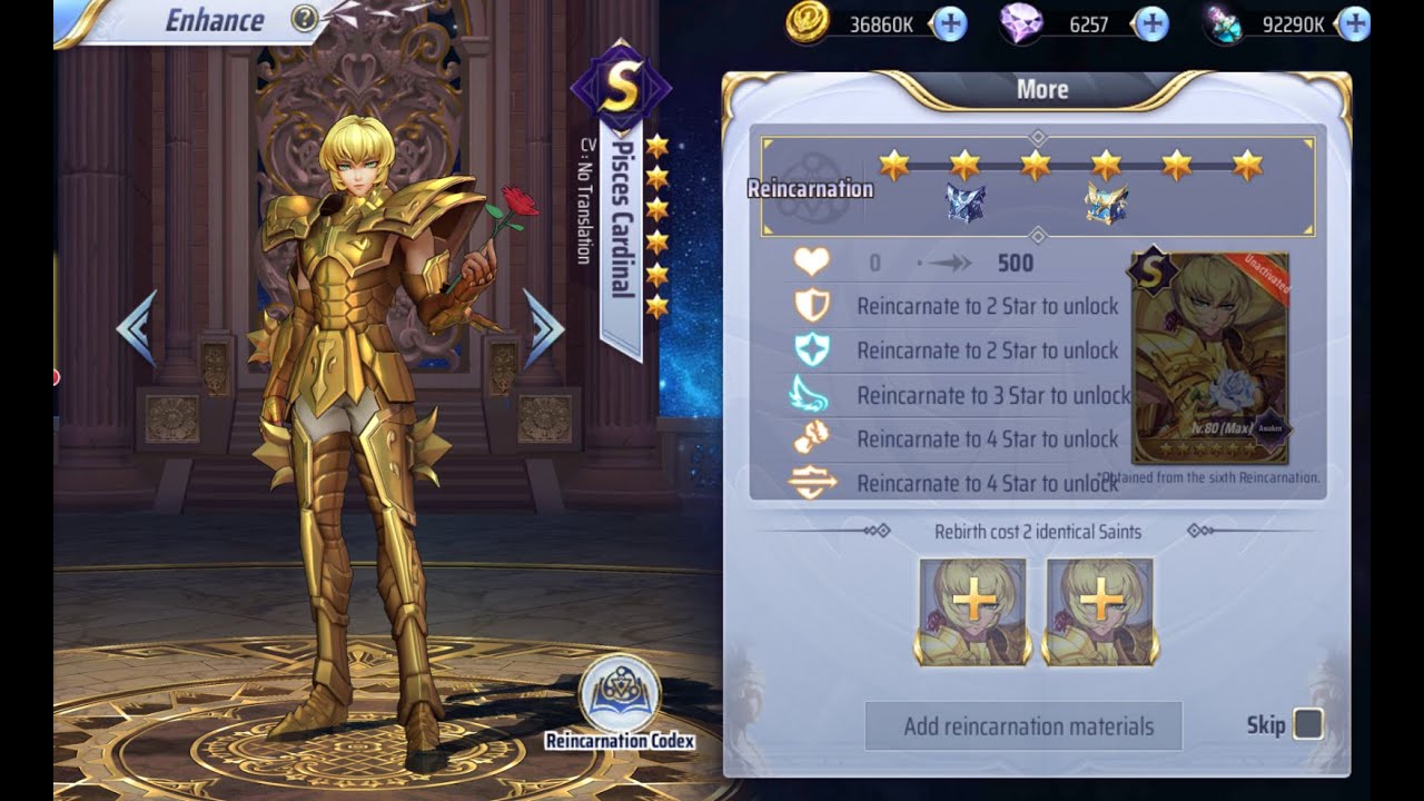 [Live♦️] Saint Seiya: Awakening (KOTZ) - 6 Star Pisces Cardinal gachaa and PvP