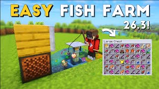 Full EASIEST AFK FISH FARM Minecraft Java 26.3! | Fastest Automatic Fishing Farm Update