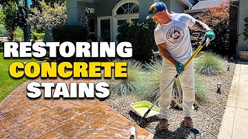 HOW TO RESTORE CONCRETE SEALER.  Restoring faded colored concrete.  Sealing stained concrete.