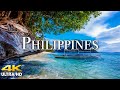 FLYING OVER PHILIPPINES (4K UHD) Amazing Beautiful Nature Scenery & Relaxing Music for Stress Relief