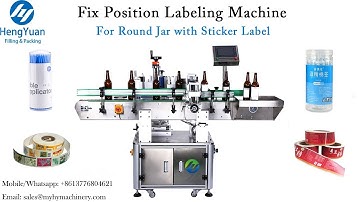 Autoamtic Fix Position Labeling Machine for Empty Plastic Jar Label Applicator