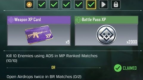 Call Of Duty Mobile Kill 10 Enemies using ADS in MP Ranked Matches Task Complete