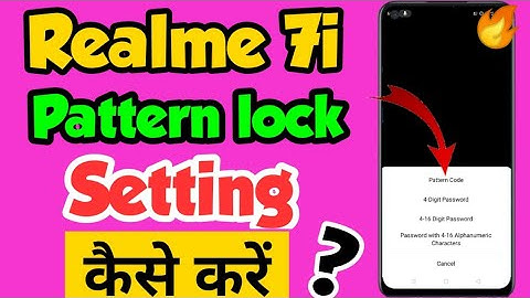 Realme 7i mein Pattern lock kaise lagaye | How to set Pattern lock in Realme 7i | Realme 7i Pattern