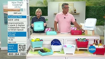 Improvements 2pack 2Gallon Collapsible Tubs with Drain S...