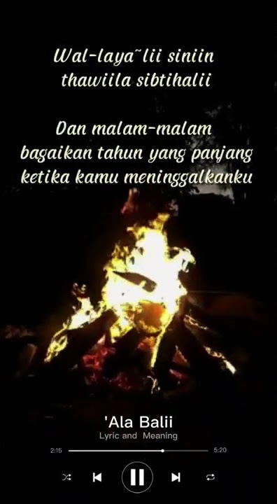 Ala Bali Lirik -story - reels #musik #sholawat #pop #arabic #musikarabik