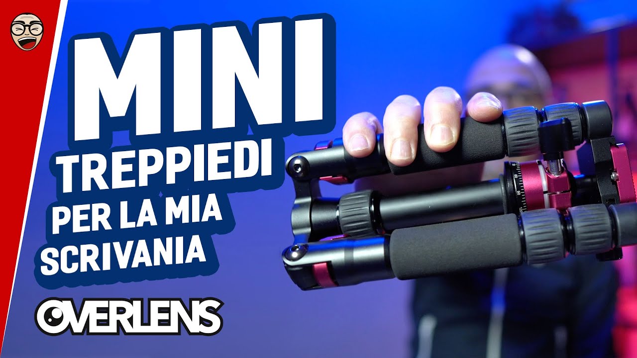Mini Treppiede Da Tavolo Koolehaoda - In Alluminio, Altezza 21-63.5 Cm, Testa Sferica 360°, Carico 10 Kg, Colore Arancione (TMP-223)