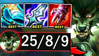 WARWICK TOP IS NOW S- TIER AND LITERALLY FREE WINS (HIGH W/R) - 2025 Warwick TOP Gameplay Guide