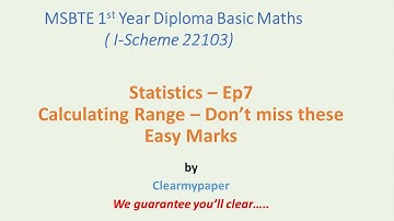 Statistics: Ep7-  Measure of Variability -  Range - Part 1 - Easy to Score