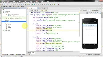 "FontAPK.com" - How to Change Font in TextView  Text in Android- Android Studio 2017