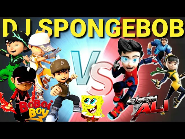 🎤 Dj Spongebob | Versi Boboiboy Kuasa Elemental Fusion, Ejen Ali | Parody class=