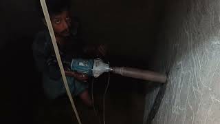 Sump hand core cutting & plumbing work #sump core cutting #plumping work #trending #tamilvideo