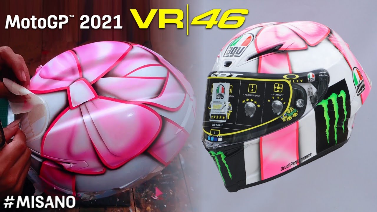 How To Paint Valentino Rossi Helmet | Misano 1 MotoGP 2021