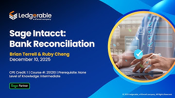 Sage Intacct Bank Reconciliation