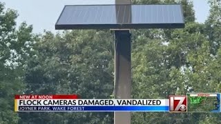 Flock cameras vandalized at Wake Forest park