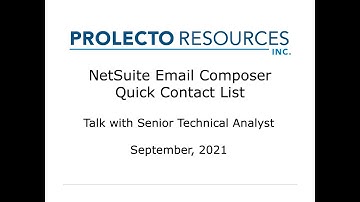 NetSuite Quick Contacts on Email Composer
