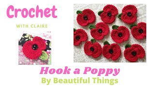 Free crochet poppy tutorial and pattern - Royal British Legion fundraiser