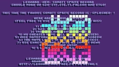 Atari ST demo - Leonard -new- Sowatt sprite record
