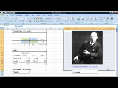 Basic statistics tutorial 26 Yules Q